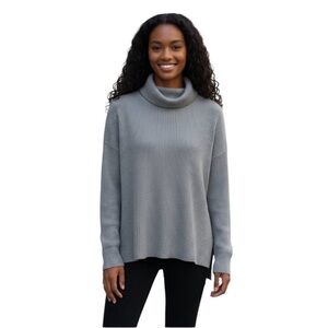 NEW NWT Devotion Cyrus Putty Gray Long Sleeve Ribbed Turtleneck Sweater Size XXS